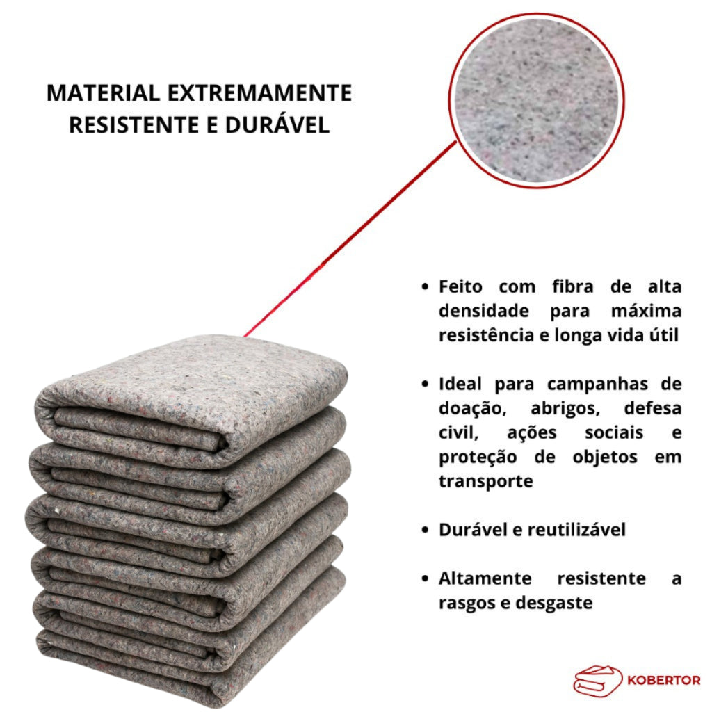 Kit 5 Cobertor Manta Casal Doação Atacado Popular Grosso 1,90m x 1,60m Cobertor Sorriso